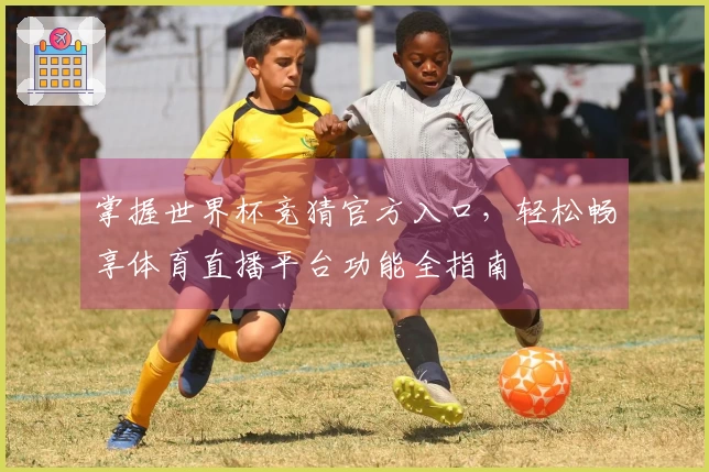 掌握世界杯竞猜官方入口，轻松畅享体育直播平台功能全指南
